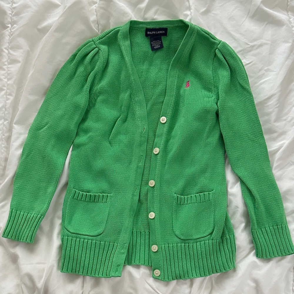 Ralph Lauren Vibrant Green Cardigan